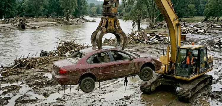 Flood-Damaged Junk Car Disposal in Indianapolis