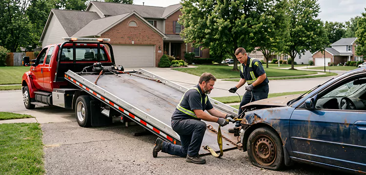 Wrecked Car Towing in Indianapolis