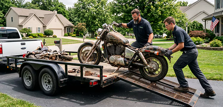 Damaged Motorcycle Removal in Indianapolis