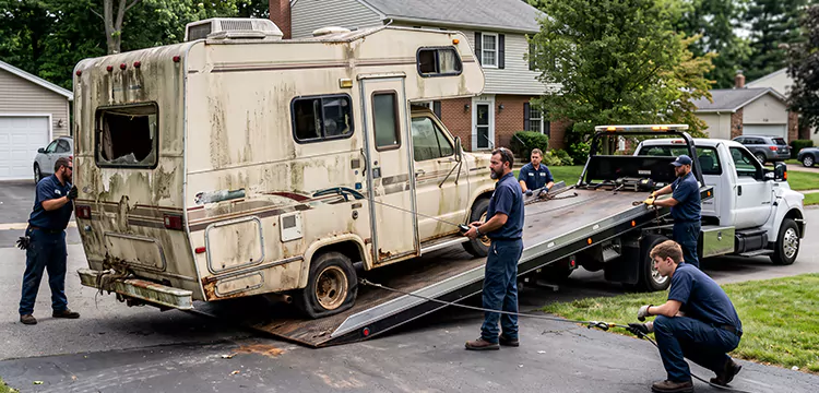 Water Damaged Junk RV Removal in Indianapolis